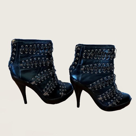 Jeffrey Campbell Leather Stiletto Boots - Picture 4 of 10